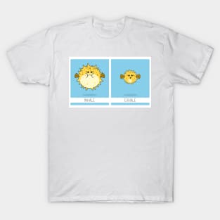 Funny puffer fish breath in, breath out T-Shirt